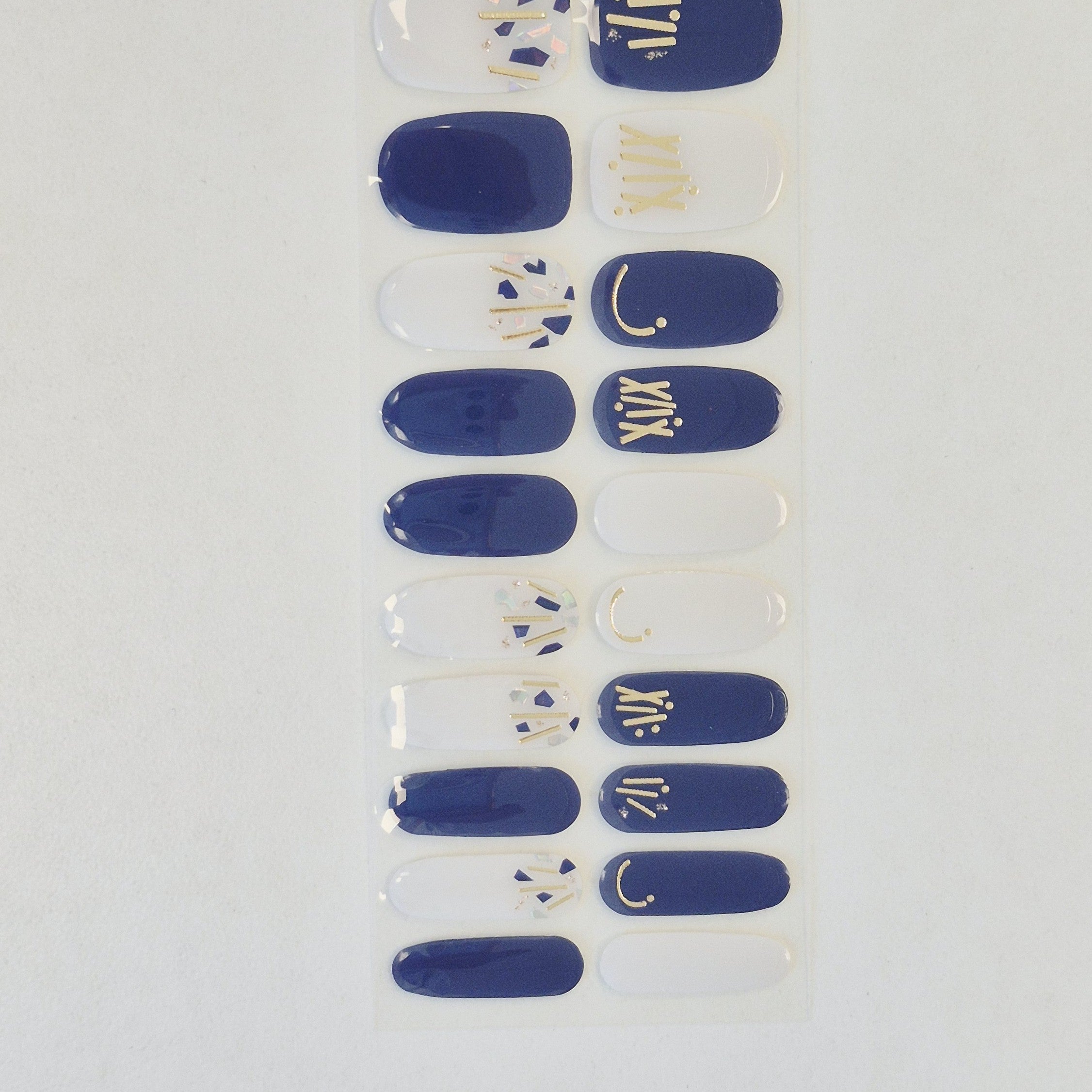 KONAD Gel Nail Sticker GN-12 Navy Chic