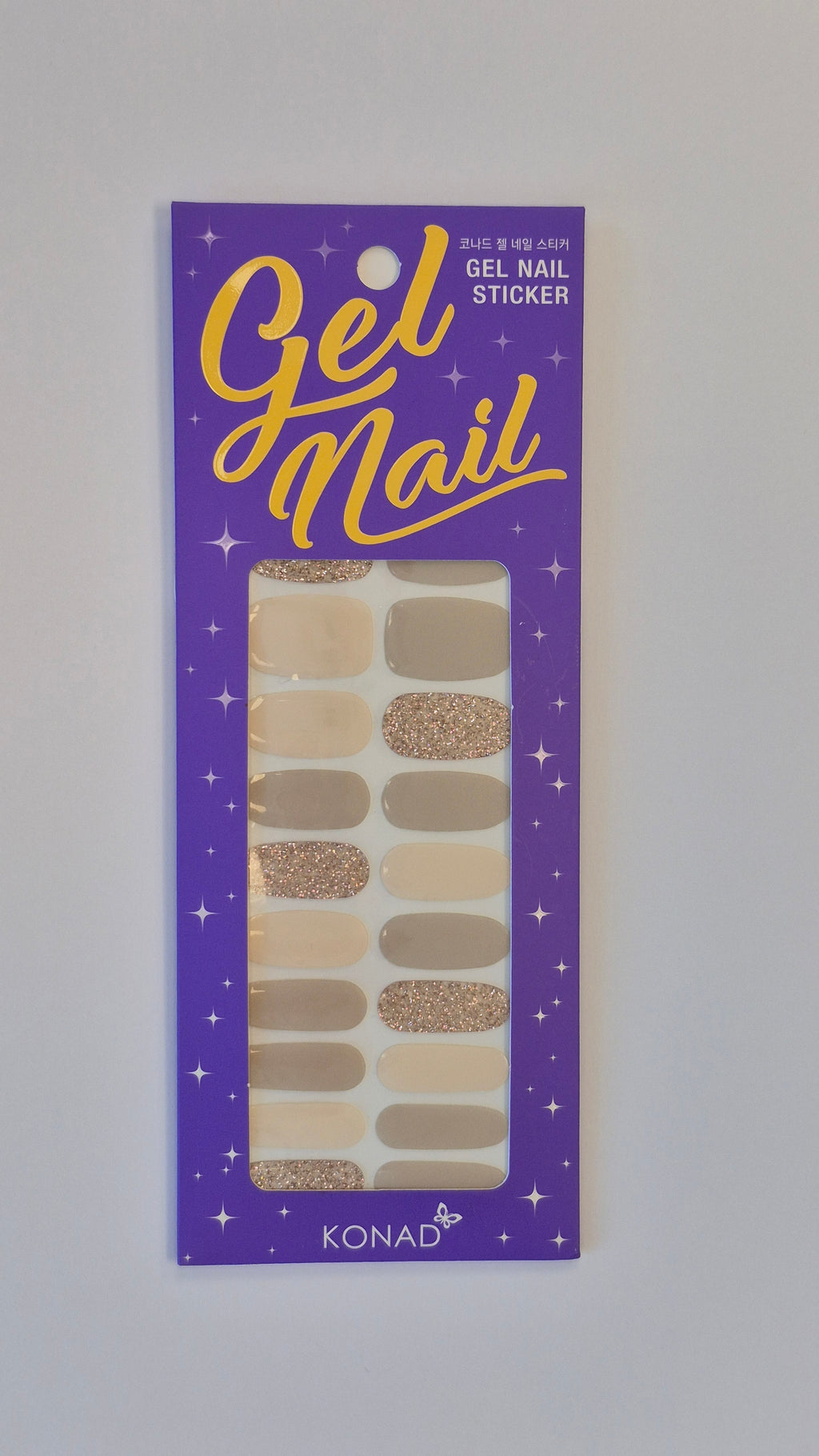 KONAD Gel Nail Sticker GN-28 Beige Glam Sparkle
