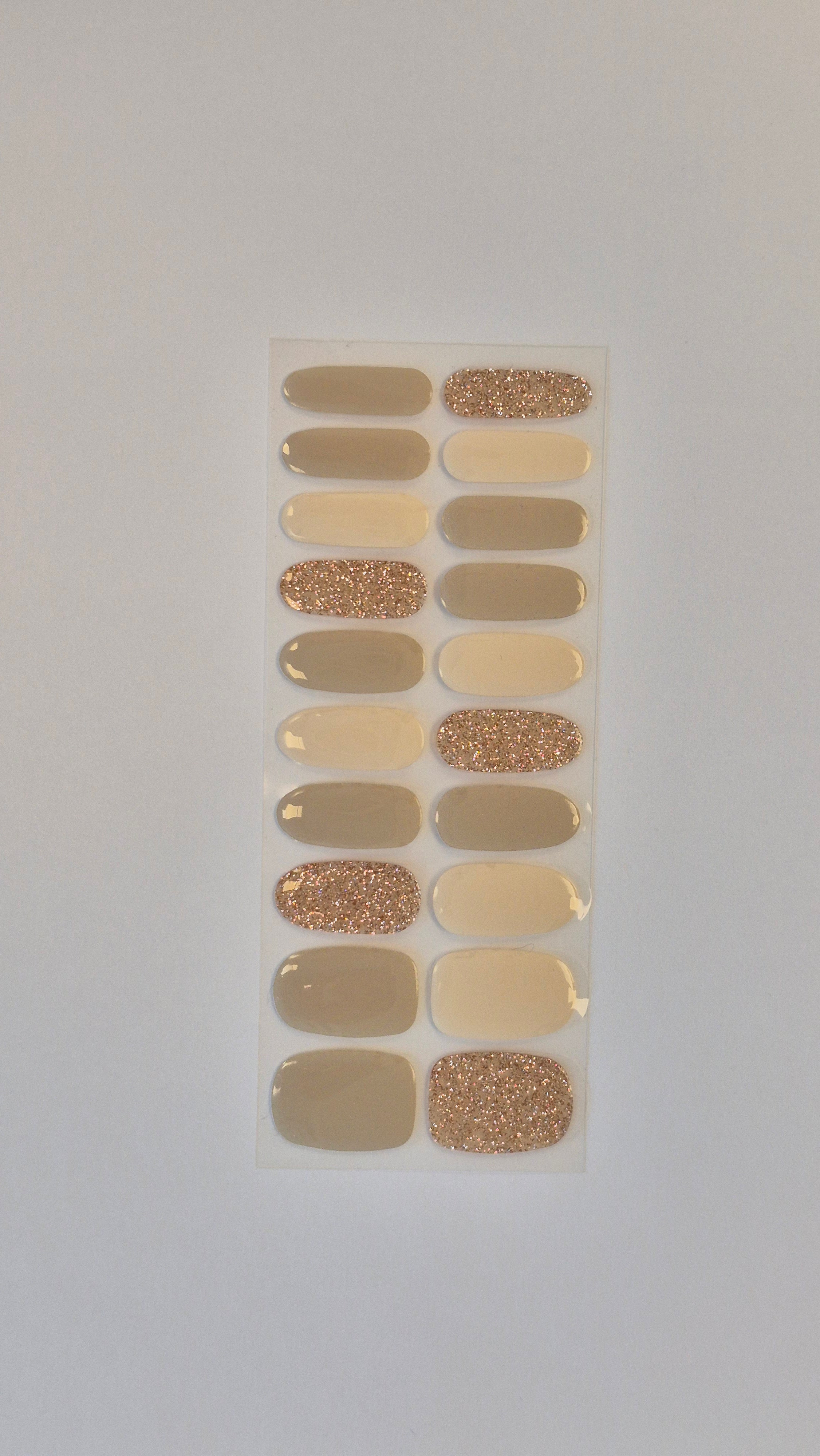 KONAD Gel Nail Sticker GN-28 Beige Glam Sparkle