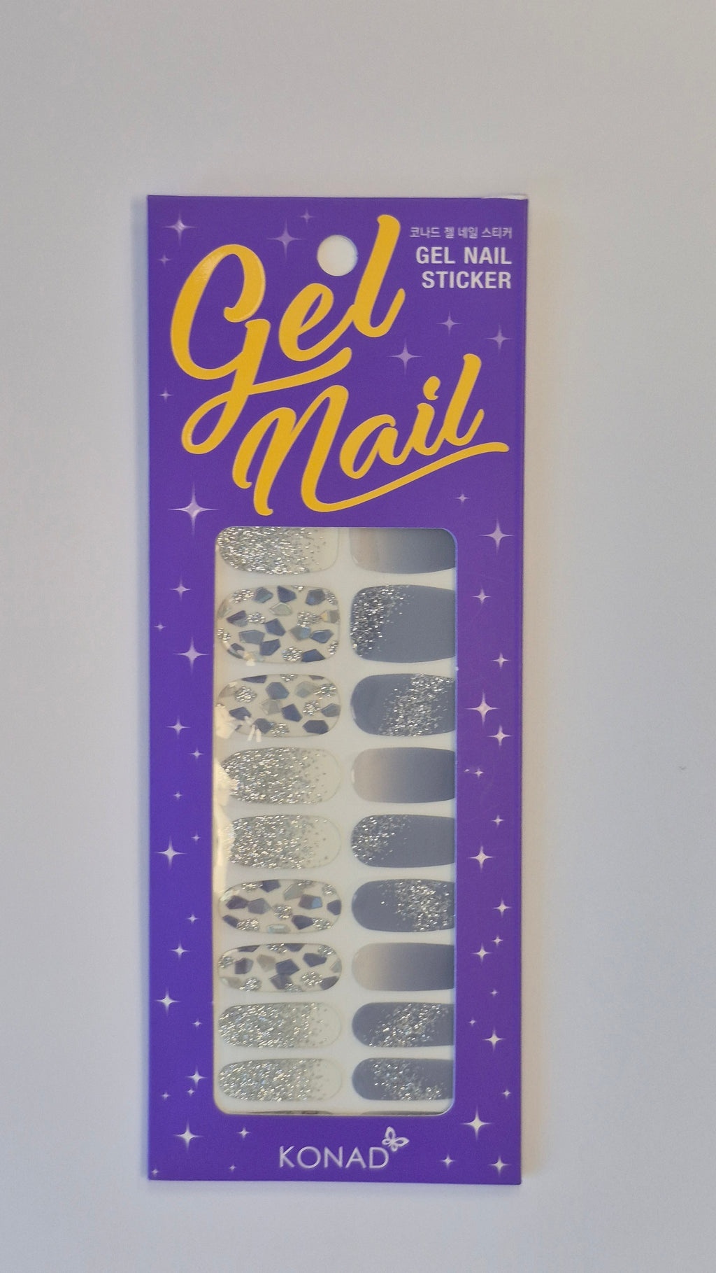 KONAD Gel Nail Sticker GN-11 Silver Geometric