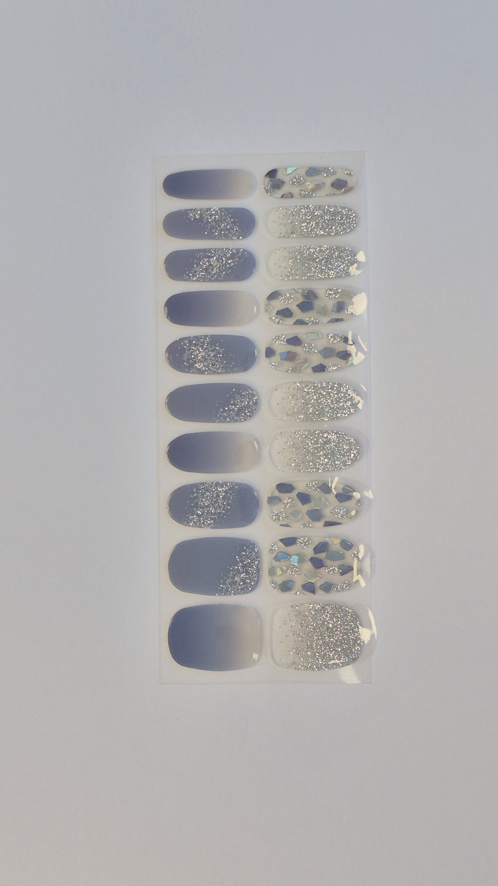KONAD Gel Nail Sticker GN-11 Silver Geometric
