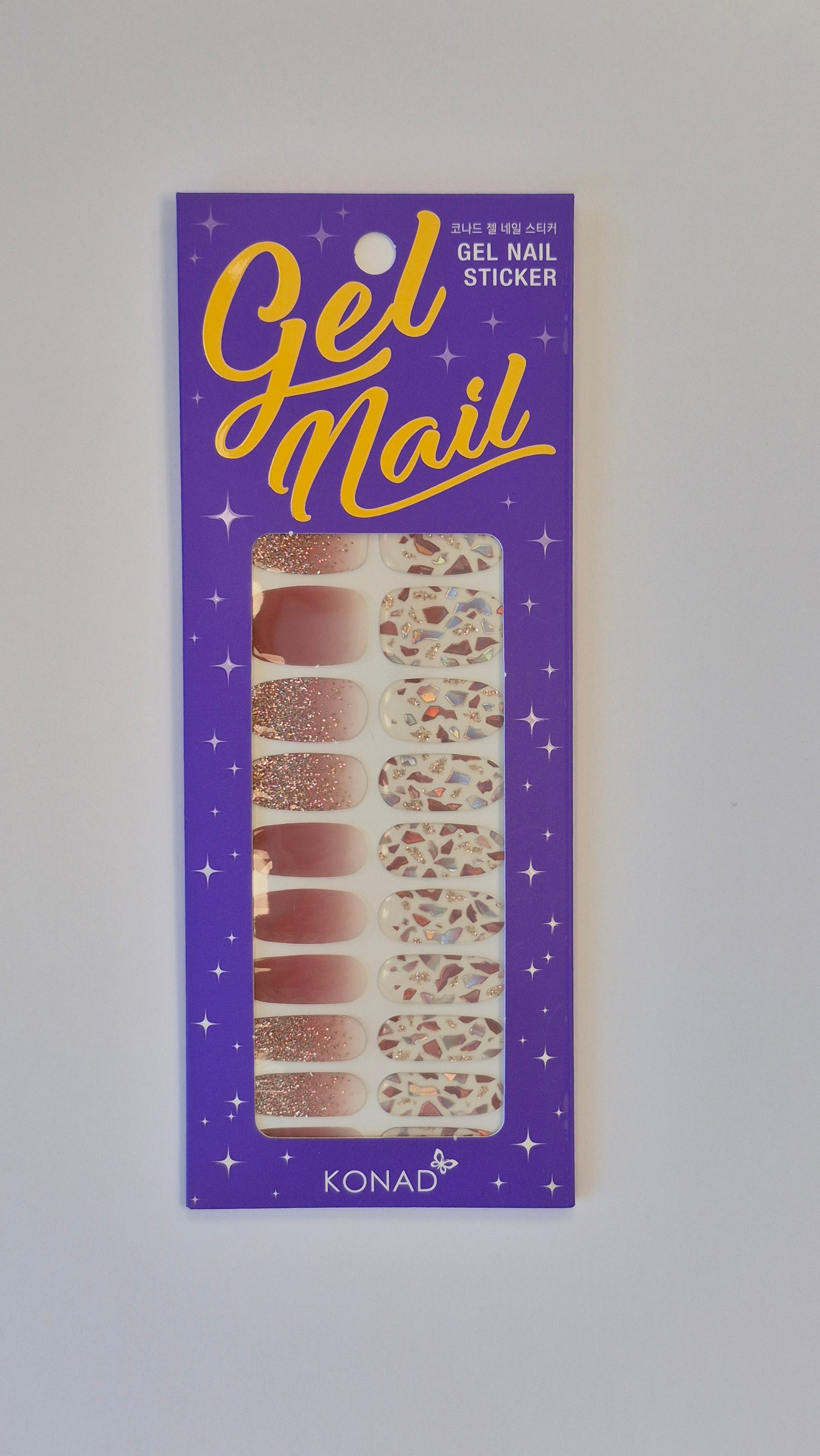 KONAD Gel Nail Sticker GN-01 Rose Gold Terrazzo