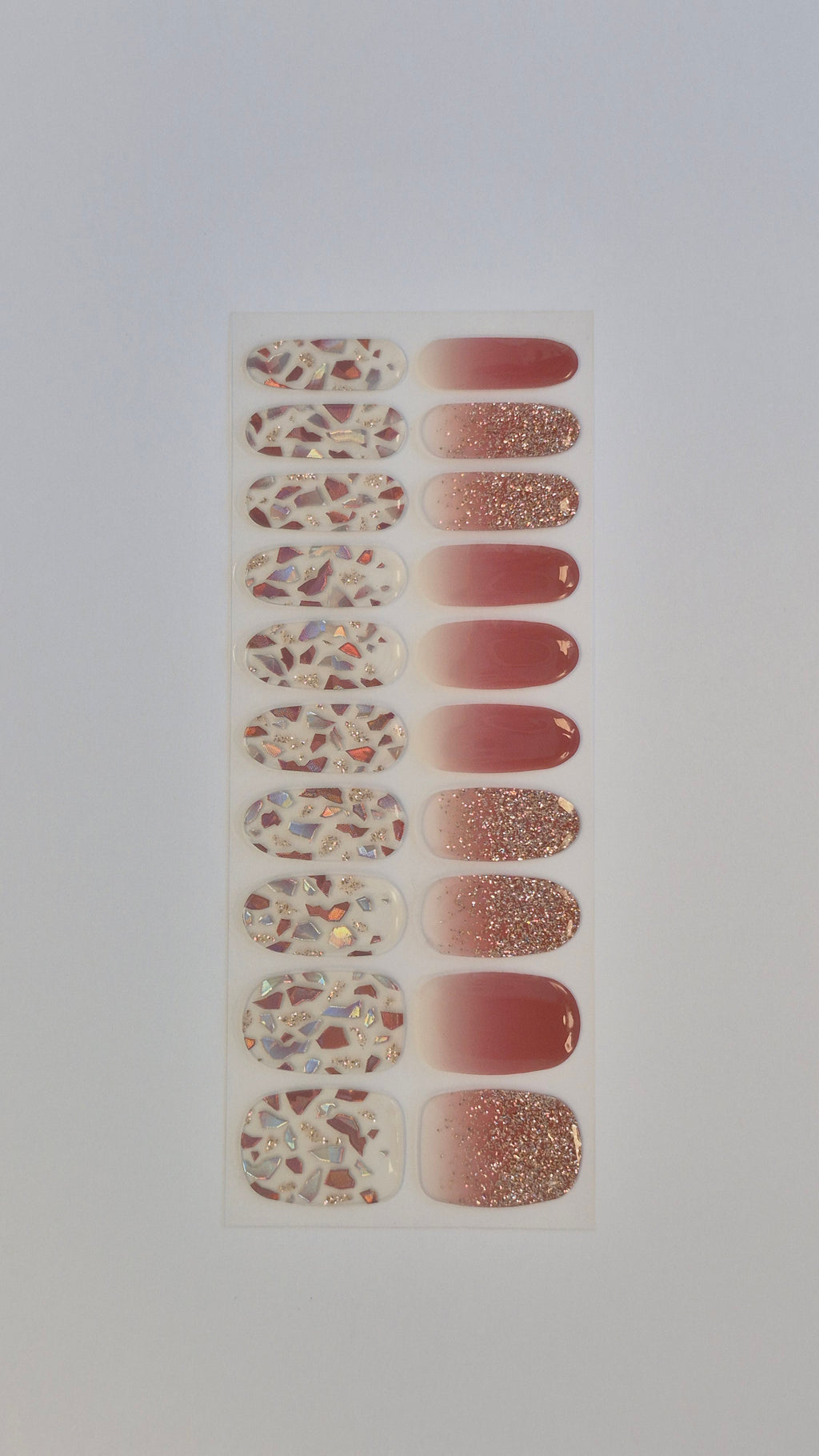 KONAD Gel Nail Sticker GN-01 Rose Gold Terrazzo