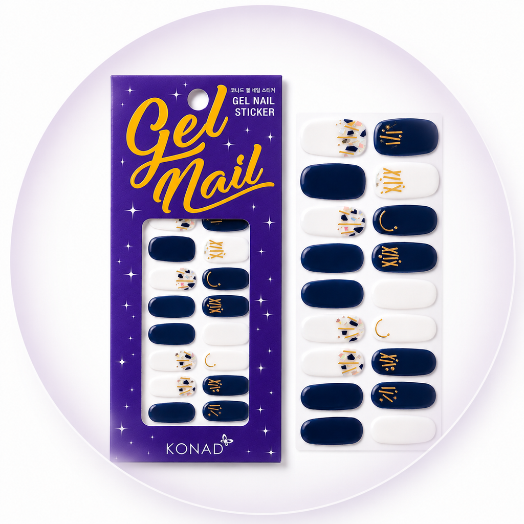 KONAD Gel Nail Sticker GN-12 Navy Chic