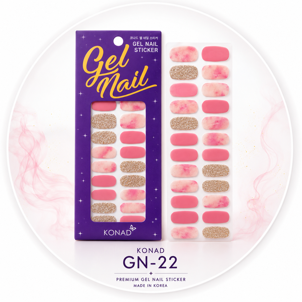 KONAD Gel Nail Sticker GN-22 Pink Marble