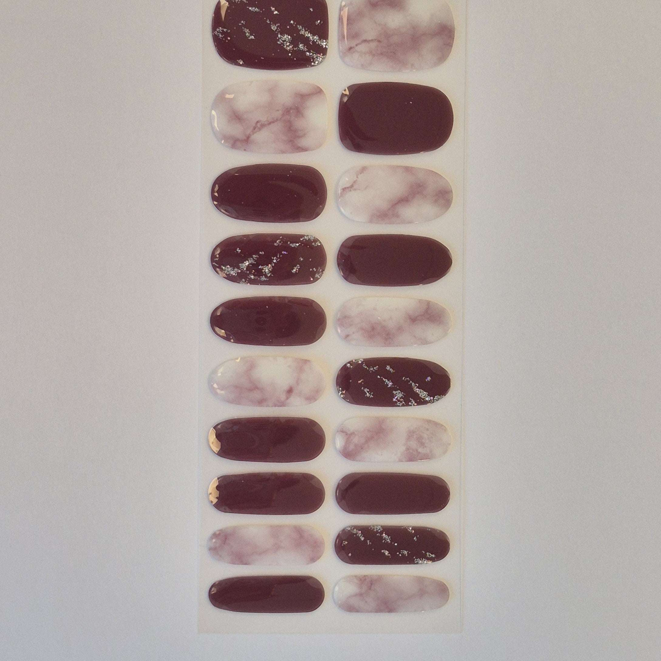 KONAD Gel Nail Sticker GN-24 Burgundy Marble