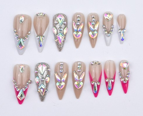 AQUA K Lifestyle 3D press-on nails design 01