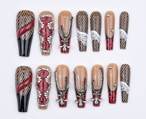 AQUA K Lifestyle 3D press-on nails design 16