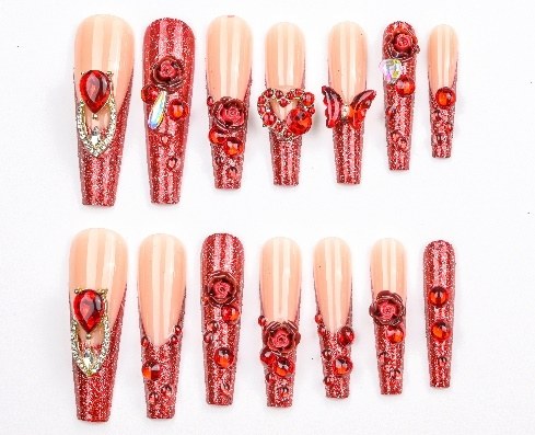 AQUA K Lifestyle 3D press-on nails design 46