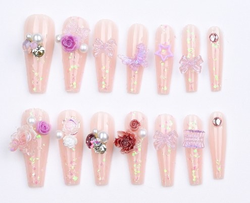 AQUA K Lifestyle 3D press-on nails design 75